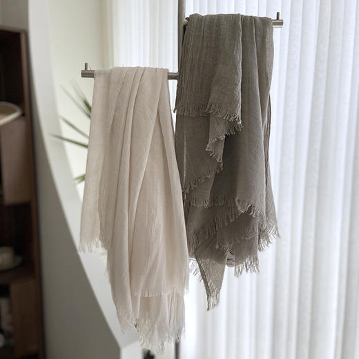 【够宽大】棉麻纯色披肩围巾 商品图2