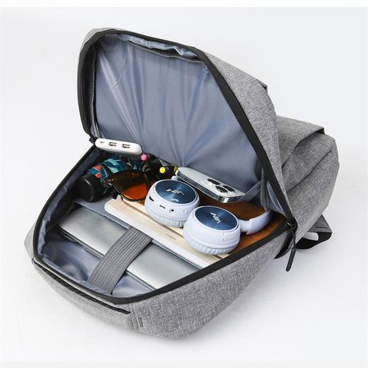 【40cm*30cm】简约大容量双肩包usb充电电脑包休闲商务笔记本背包 商品图1