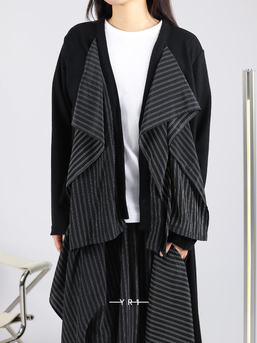 Y's | 拼接条纹门襟针织开衫 商品图2