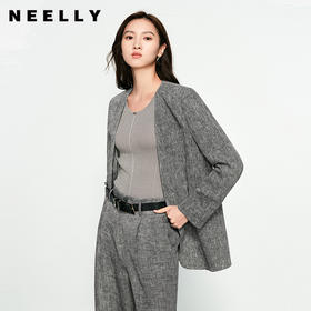 NEELLY纳俪商场同款春新款通勤休闲西装外套女韩版设计感舒适外套N25074C04552