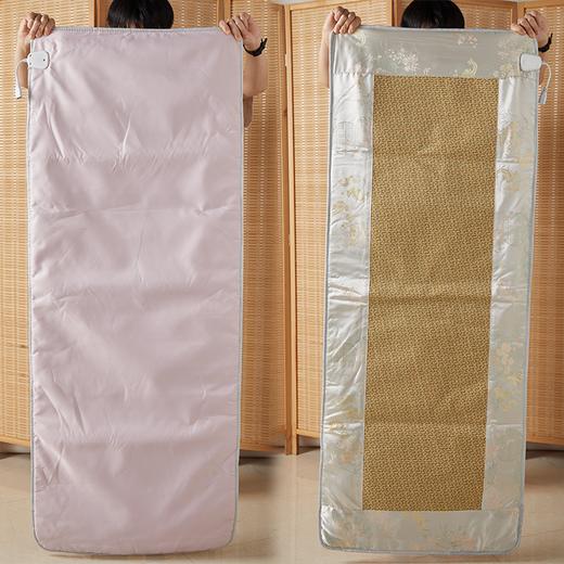 盐掌柜锦缎凉席艾绒毯，躺着、盖着，舒适热敷 商品图1