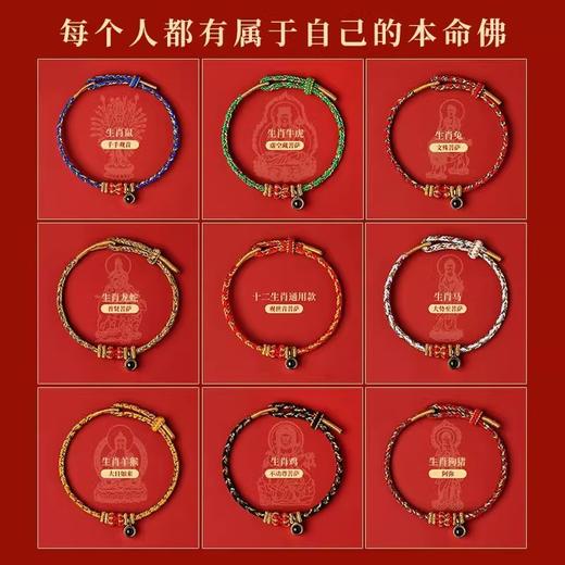 【普陀山 · 本命年】十二生肖红绳男女款 ·2026丙午赤马年十二生肖守护款-观世音菩萨 商品图2