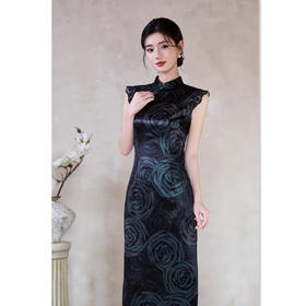 GX港风气质长款无袖旗袍2025夏季新款复古中国风宴会旗袍