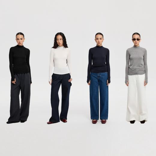 oneup小高领天丝羊毛打底衫 商品图4