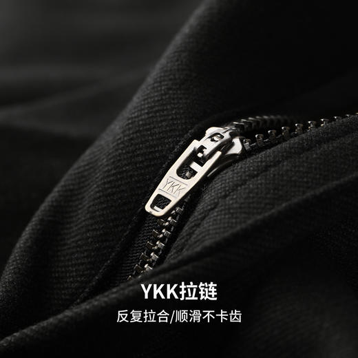 圣得西男士2025年秋季新款磨毛加厚毛呢混纺简约直筒保暖休闲长裤 商品图7