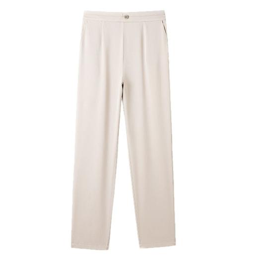 KQ垂感真丝裤子女装2025夏季高腰九分宽松休闲显瘦小个子直筒烟管裤 商品图4