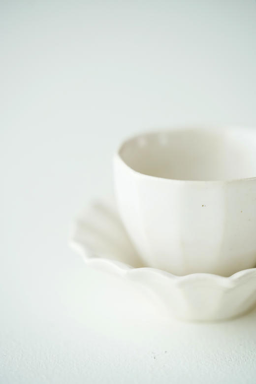 安藤雅信69面取茶杯+花瓣茶托（套组） 商品图2