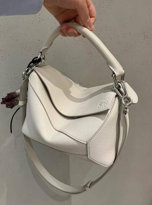 罗意威mini菱格软皮几何包拼接真皮女包斜挎手提小号枕头包 商品图8