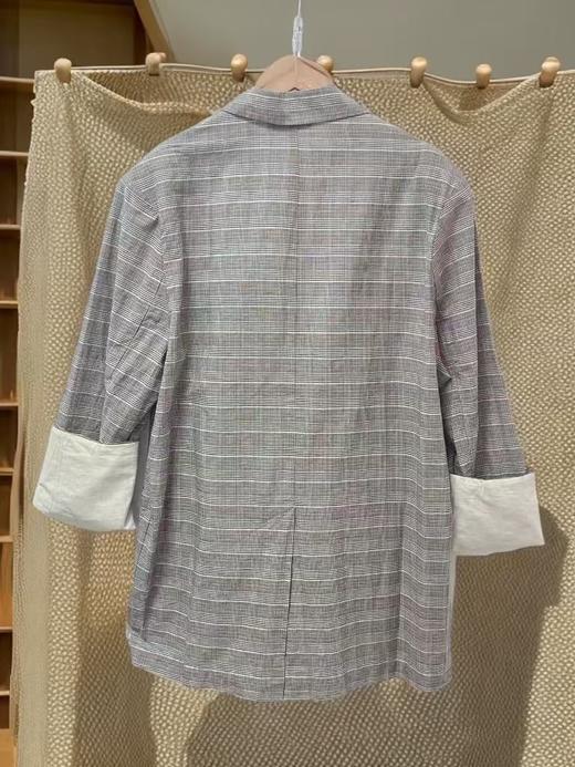 冰点价！仅限11.11！退货勿拍【超值特卖】ETH品牌格子棉➕亚麻中长西服外套M1-1-喜出 商品图2