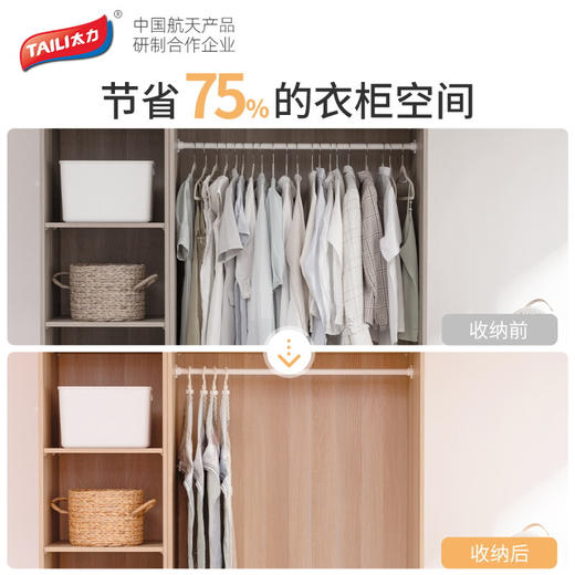 太力（TAILI）免抽气挂式压缩袋羽绒服收纳袋大衣西装防尘罩2件套AY878 商品图7
