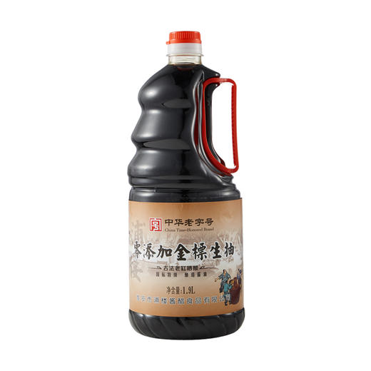 浦楼零添加金标生抽酿造酱油1.9L/瓶 商品图0