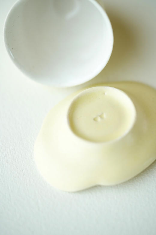 安藤雅信67黄磁细茶杯外刈安釉+长四瓣茶托（套组） 商品图2