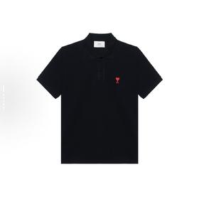 AMI 男士黑色Polo纯棉