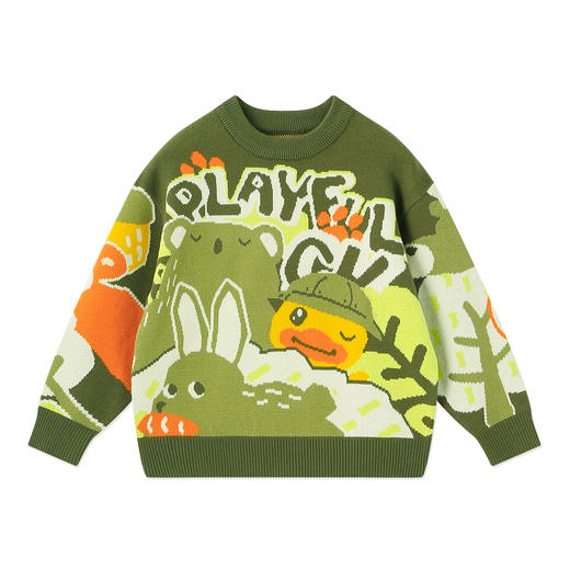 B.Duck小黄鸭童装春秋套头针织衫105-150 BF3612022 商品图3