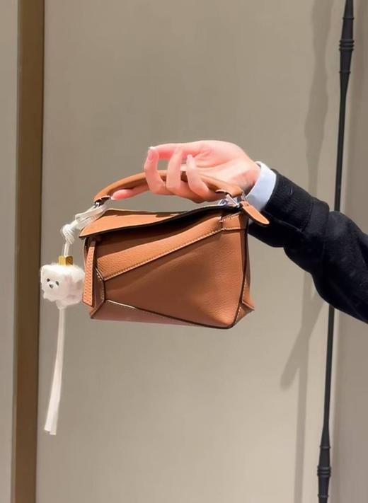 罗意威mini菱格软皮几何包拼接真皮女包斜挎手提小号枕头包 商品图11