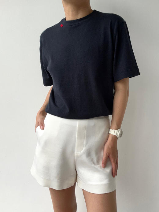 FE｜针织T恤 棉羊绒混纺 [ 黑 / 白 / 藏青 ] 商品图0