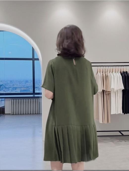 冰点价！仅限11.11！退货勿拍 微脏【新品特卖】HEHE品牌 超垂感～简约气质小众后百褶下摆连衣裙M1-3-喜出 商品图0