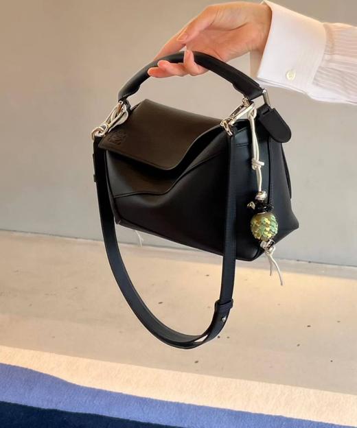 罗意威mini菱格软皮几何包拼接真皮女包斜挎手提小号枕头包 商品图4