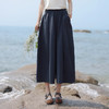 雀说新款裙裤女高腰显瘦薄款阔腿裤纯色百搭松紧腰休闲裤AL6528 商品缩略图0