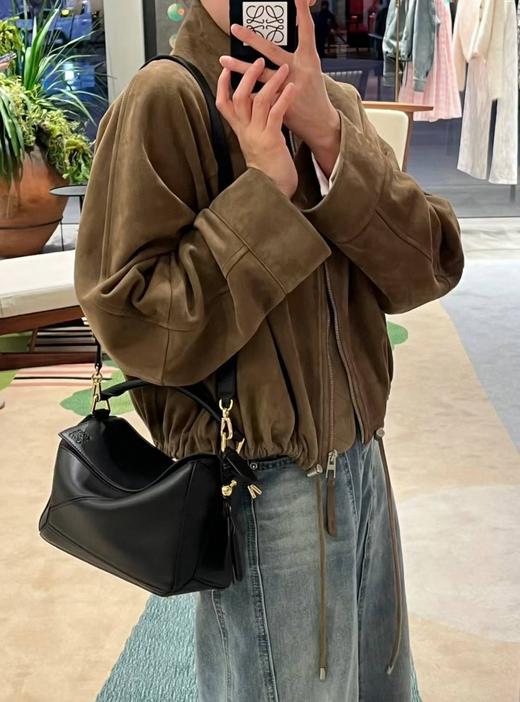 罗意威mini菱格软皮几何包拼接真皮女包斜挎手提小号枕头包 商品图6