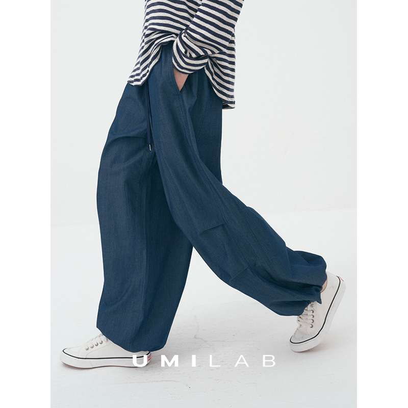 UMILAB｜海角*强推！日本三醋酸柔软轻薄藏肉松紧腰牛仔裤BP1282W