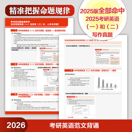 2026考研英语范文背诵(苹果英语考研红皮书） 商品图2
