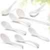 仿瓷密胺白色勺子 酒店餐厅汤勺粥勺调羹 家用塑料汤匙 饭店创意勾勺 商品缩略图0