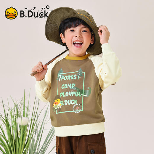B.Duck小黄鸭童装春秋圆领卫衣110-160 BF3608021 商品图0