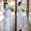 GX老上海复古中国风长款宽边单层旗袍2025夏新款素雅大码旗袍 商品缩略图2