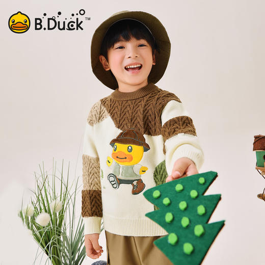 B.Duck小黄鸭童装春秋套头针织衫105-150 BF3612091 商品图0