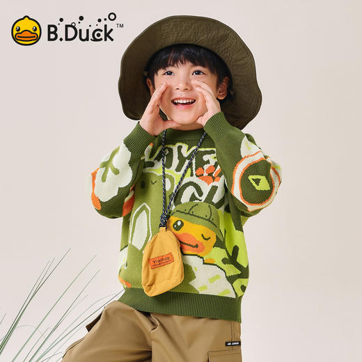 B.Duck小黄鸭童装春秋套头针织衫105-150 BF3612022 商品图0