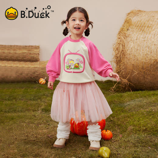 B.Duck小黄鸭童装春秋圆领卫衣90-130 FF3608041 商品图1