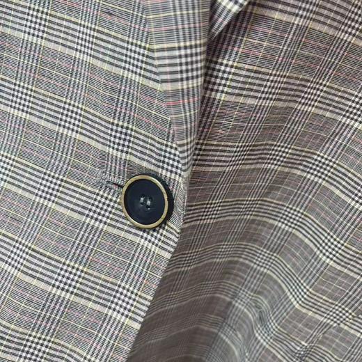 冰点价！仅限11.11！退货勿拍【超值特卖】ETH品牌格子棉➕亚麻中长西服外套M1-1-喜出 商品图5