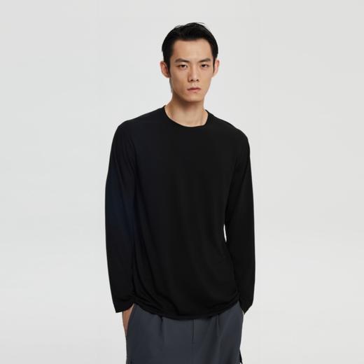 oneup羊毛圆领宽松长袖T恤 商品图2