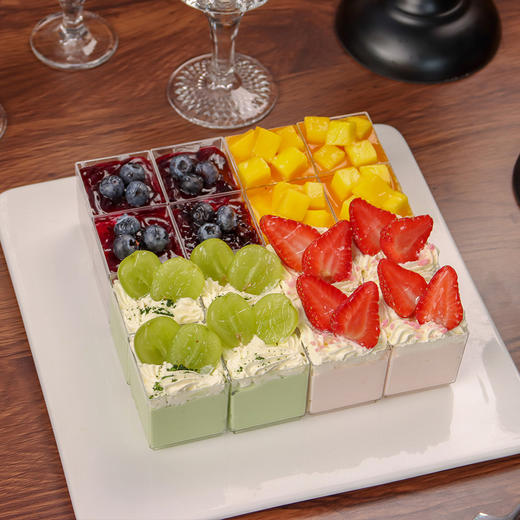 【水果慕斯】四种水果方格慕斯-下午茶必点 商品图1