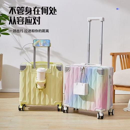 【趣味生活，始于行李箱！】小型登机箱18寸女 轻便旅行学生拉杆箱 20寸男网红小巧行李箱轻盈-QA 商品图2