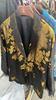 盛唐牡丹| 民国真丝老面料配鸵鸟毛西装外套-土黄金 商品缩略图0