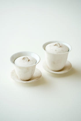 安藤雅信60泥釉盖碗（含托）