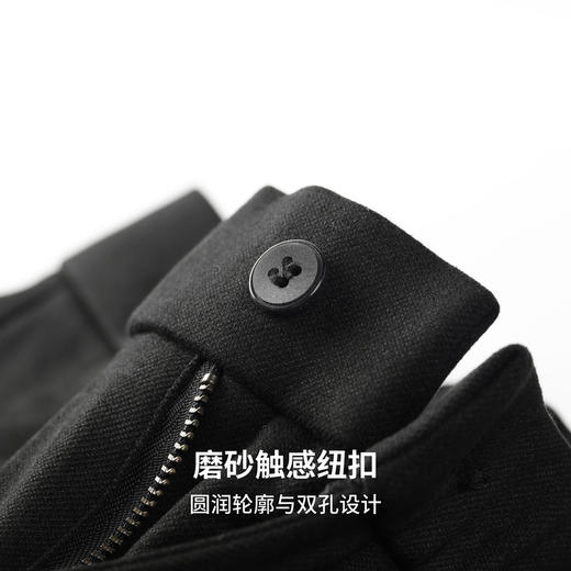 圣得西男士2025年秋季新款磨毛加厚毛呢混纺简约直筒保暖休闲长裤 商品图6