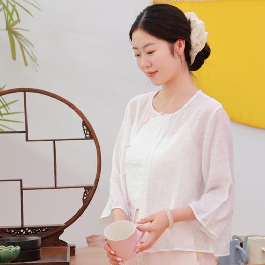 【抖音专属】圆领小衫（24710393山矾） 商品图1