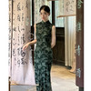 GX植绒长款无袖高档复古旗袍2025夏季新款气质修身旗袍日常可穿 商品缩略图2