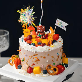 小熊水果森林蛋糕