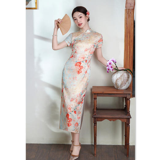 GX绝美旗袍新中式国风五一出游连衣裙2025新款年轻款少女修身收腰夏 商品图2