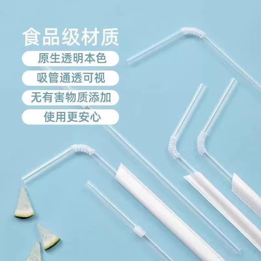【食品级  独立包装】 吸管一次性 独立包装 产妇儿童吸管 商用细管弯头管 可降解直吸食品级 商品图3