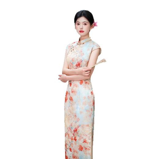 GX无袖国风中式长款旗袍改良年轻款2025新款女复古修身日常旗袍夏季 商品图4