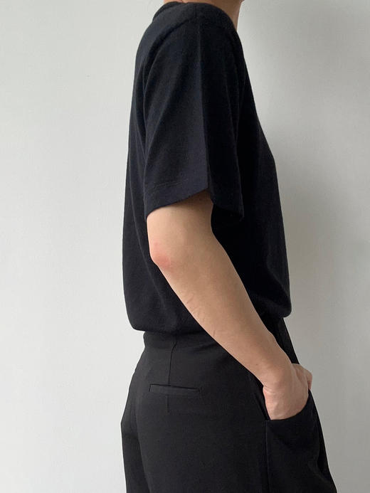 FE｜针织T恤 棉羊绒混纺 [ 黑 / 白 / 藏青 ] 商品图11