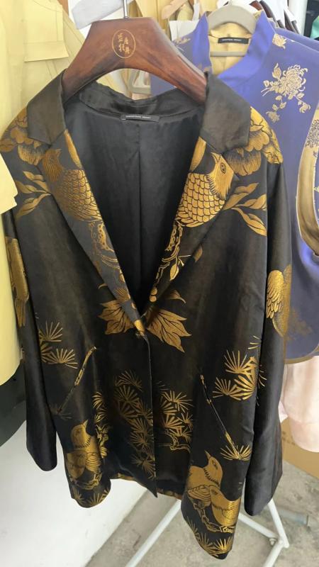 盛唐牡丹| 民国真丝老面料西装外套 商品图0