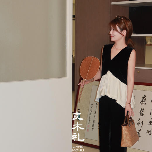 【不退不换】良木礼真丝丝绒花边裤（4777） 商品图2