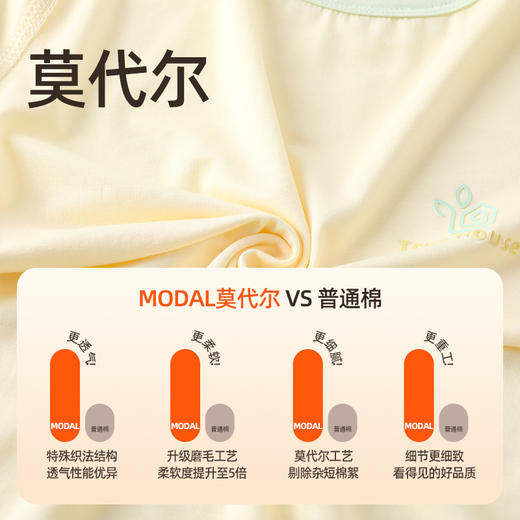 【云感柔软，透气自在~】儿童睡衣莫代尔七分袖 夏季男童女童 新款中大童a类 空调家居服套装-QA 商品图3