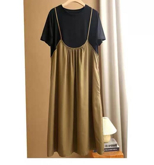 中秋大力度清仓~（不支持退）HEMl品牌 撞色假两件休闲连衣裙-喜出 商品图6